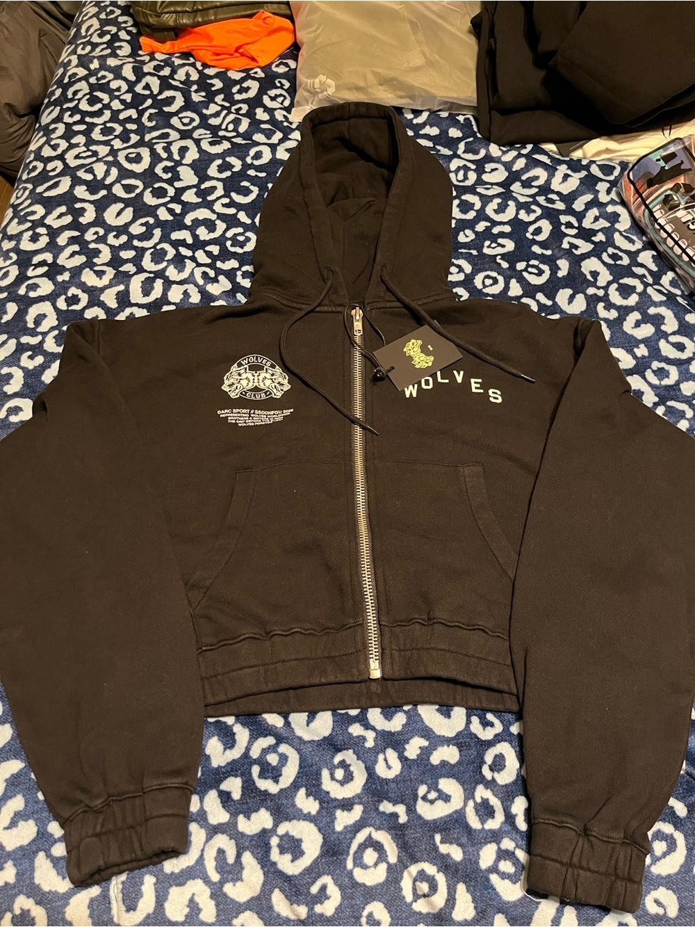 Darc Sport Black Wolves Zip-Up Hoodie Jacket